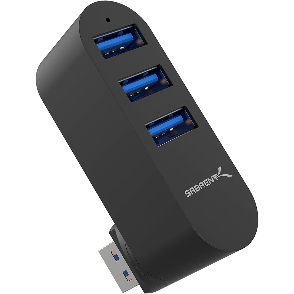 Sabrent高級3端口鋁製Mini USB 3.0集線器[可旋轉90°/ 180°]（HB-R3MB）時尚的Apple風格設計，非常適合Mac Pro，iMac，MacBook Air，MacBoo