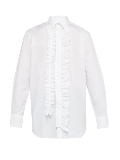 Versace - Versace's ruffle-trimmed shirt is a celebration of the fashion house's Italian roots - an 