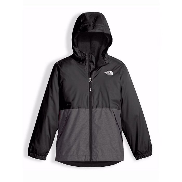 美國百分百【The North Face】連帽外套 TNF 北臉 夾克 保暖 防水 透氣 拼色黑灰 青年版 I711