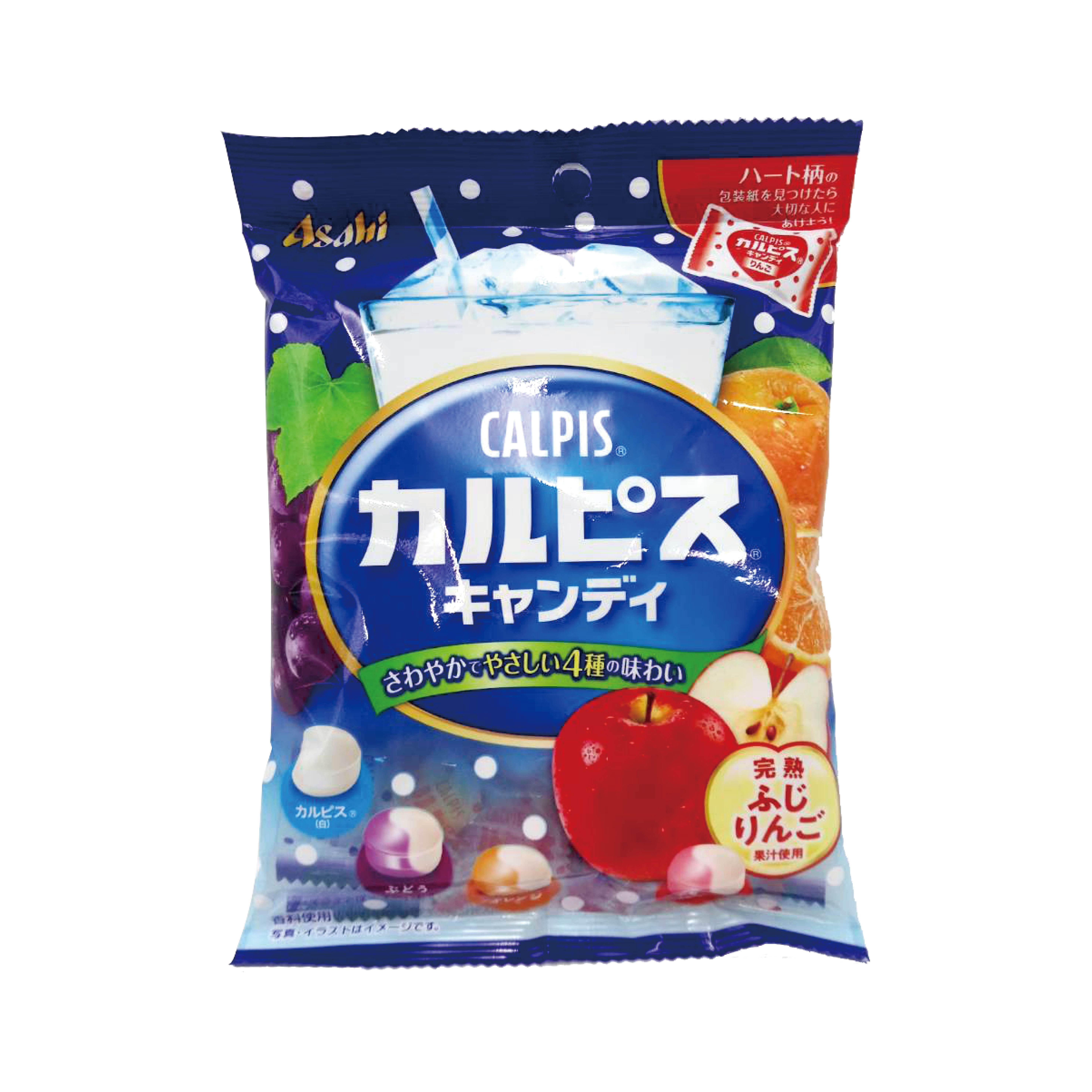 日本 朝日Asahi 可爾必思 4味 水果糖 96g 水果 糖果