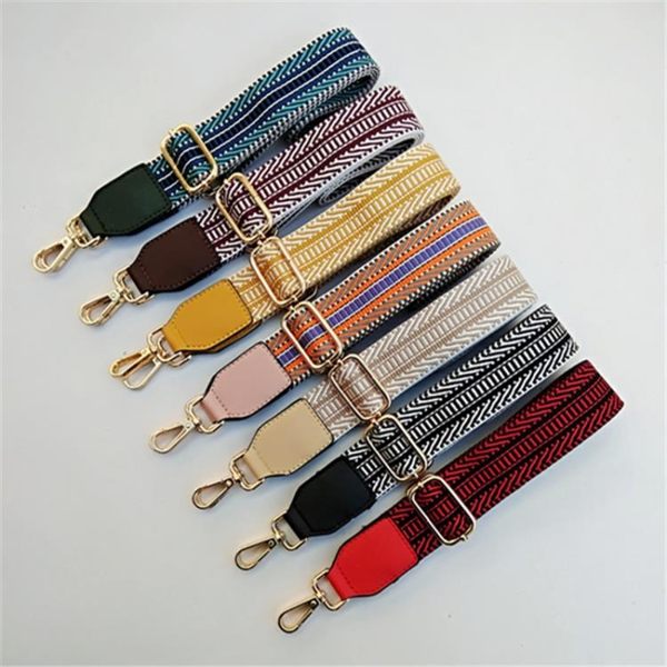 新款加寬加厚包包替換肩帶 斜跨單肩女包帶子 配件背包帶彩色條紋帶