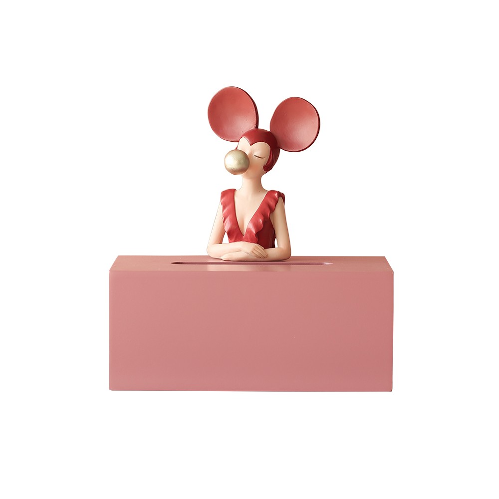 品牌名稱：Miz/米子家居產品參數：品牌: Miz/米子家居 材質: 樹脂+木質 風格: 北歐風格 產地: 中國大陸 顏色分類: 紙巾盒粉色 紙巾盒紅色（本店可開超取，需要請聯繫客服唷~~） ----