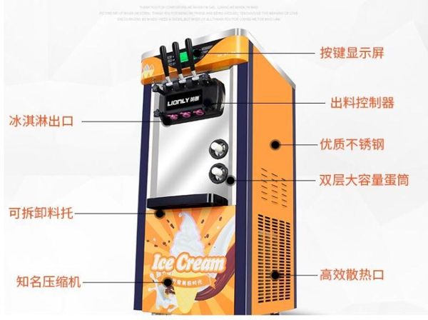 英朗冰淇淋機商用雪糕機立式全自動甜筒機軟質冰淇淋機器冰激凌機 蘑菇街小屋 ATF