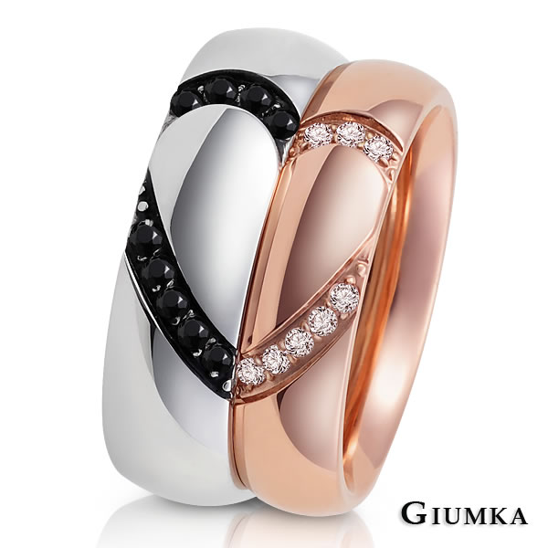 GIUMKA 情人節禮物愛情宣言情侶戒指 白鋼情人對戒 可刻字