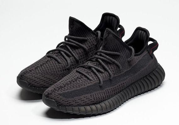 【現貨】折後價$20999 adidas Yeezy Boost 350 V2 Black 黑天使 鞋帶反光 運動 休閒 熱銷 男女鞋 FU9006