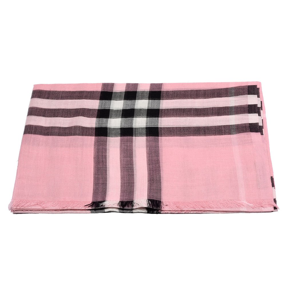 ★BURBERRY最為經典格紋款★真絲混羊絨材質，觸感柔軟溫暖★柔美亮麗配色，時尚百搭