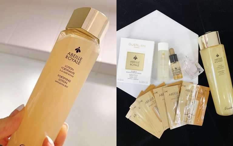 皇家蜂王乳蜜露組／2,475元 內含皇家蜂王乳蜜露150ml+皇家蜂王乳蜜露15ml+皇家蜂王乳平衡油5ml+蜂王乳雙導精華體驗禮(輕巧盒裝版)+我的印記玫瑰淡香水5ml。(圖／IG@mikaofficial99、吳雅鈴攝影)