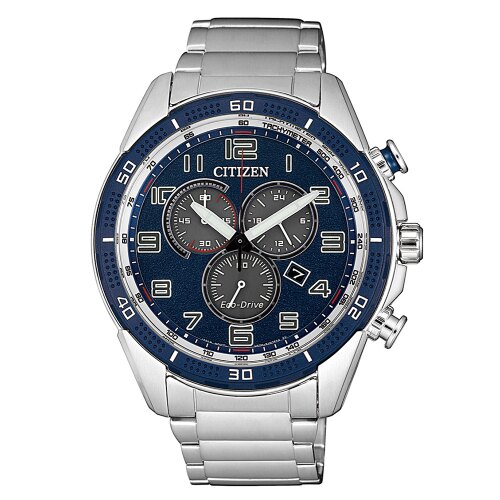 CITIZEN 時尚運動光動能計時腕錶AT2440-51L