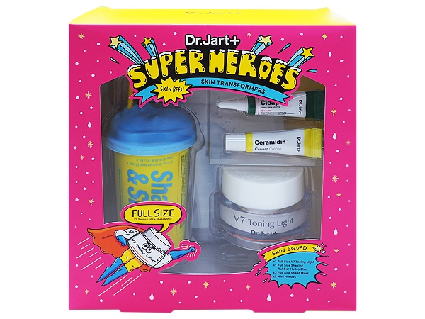 Dr.Jart+~超級英雄聯盟組(鑽白霜50ml+娃娃臉面膜50g+面膜x3+滋養霜5ml+修護精華5ml)【D807892】