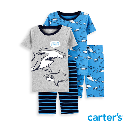 carter's 鯊魚百科睡衣四件組 (5-8)