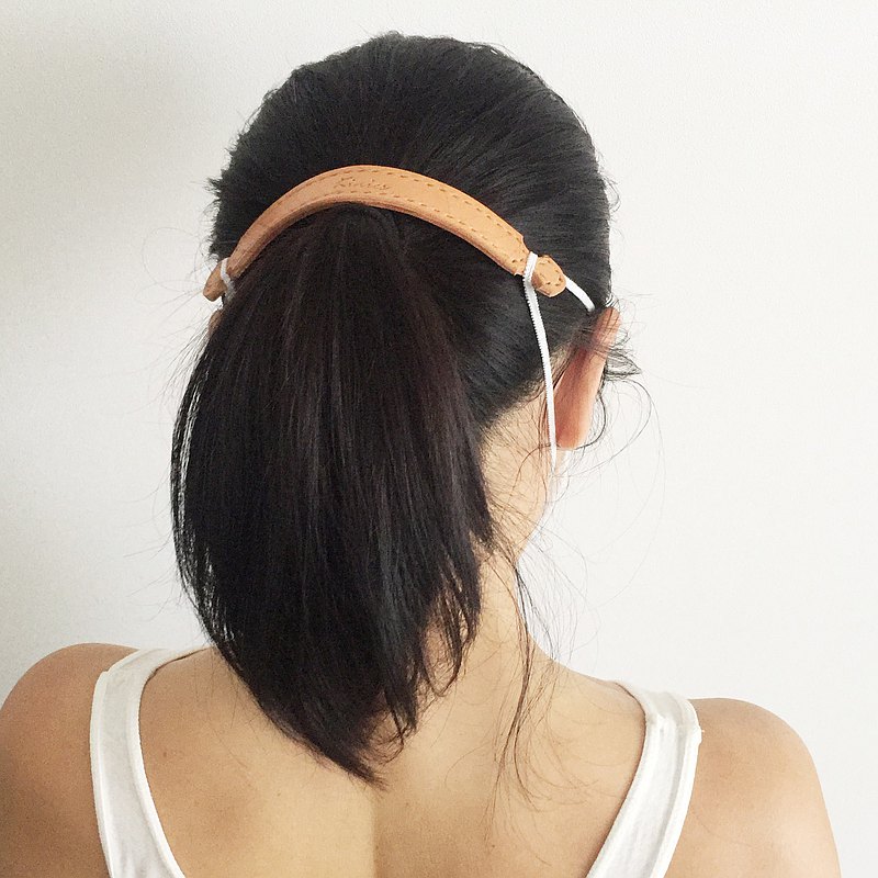 純正皮革面膜減壓帶 綁帶可將面罩拉緊您的臉部，防止面罩從耳朵周圍鬆動。