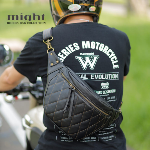 必買質感肩包 想買包包送男友 might 菱格紋 鑽石縫線 腰包 哈雷 凱旋 小牛皮風格 手工 仿皮 MTW50689