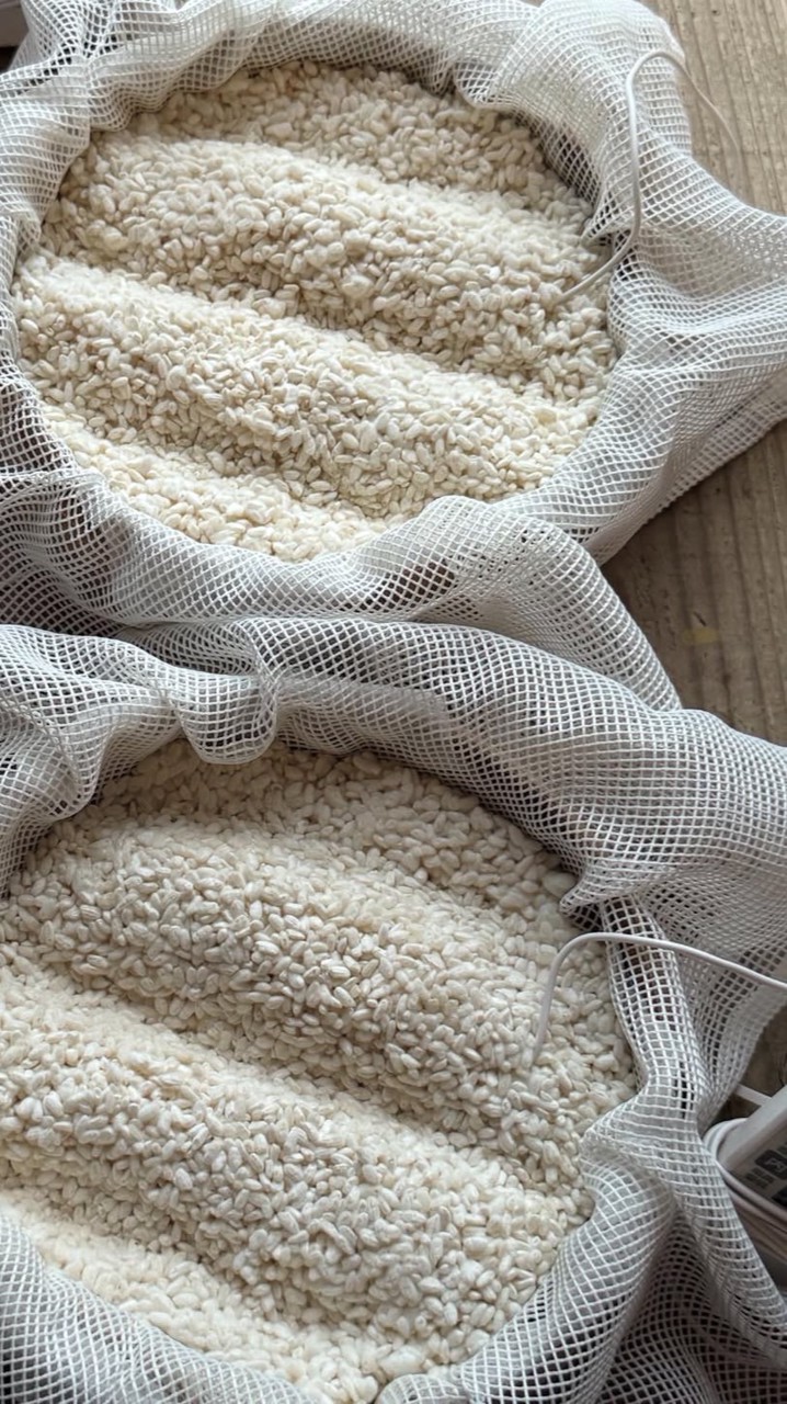 蒸籠で麹づくり