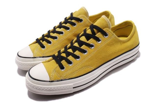 Converse 低筒休閒鞋 中性鞋 帆布鞋 黃色麂皮 ALL STAR NO.163760C