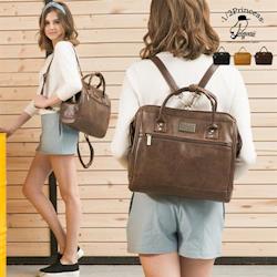 ◎超好搭醫生包，多功能超大容量，配上復古皮革材質為古著必BUY款式!|◎|◎品牌定位:流行品牌品牌:1/2Princess背法:後背包款:後背包顏色:黑色系,棕色系外層材質:PVC/合成皮外層材質說明