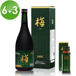 【大和酵素】日本原裝大和紀州梅精萃本草酵素6大3小回饋組(720ml*6瓶+30ml*3瓶)-連