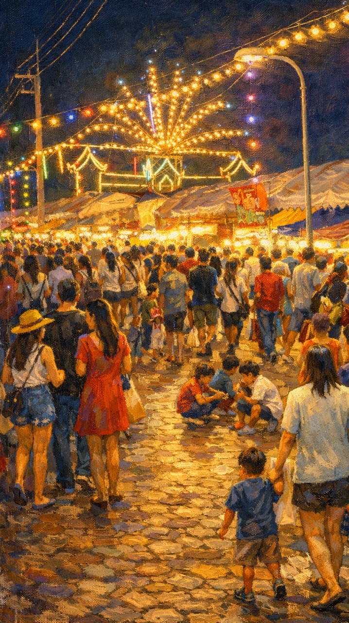 Night market @ถนนตัดใหม่ศูนย์ราชการนครปฐม