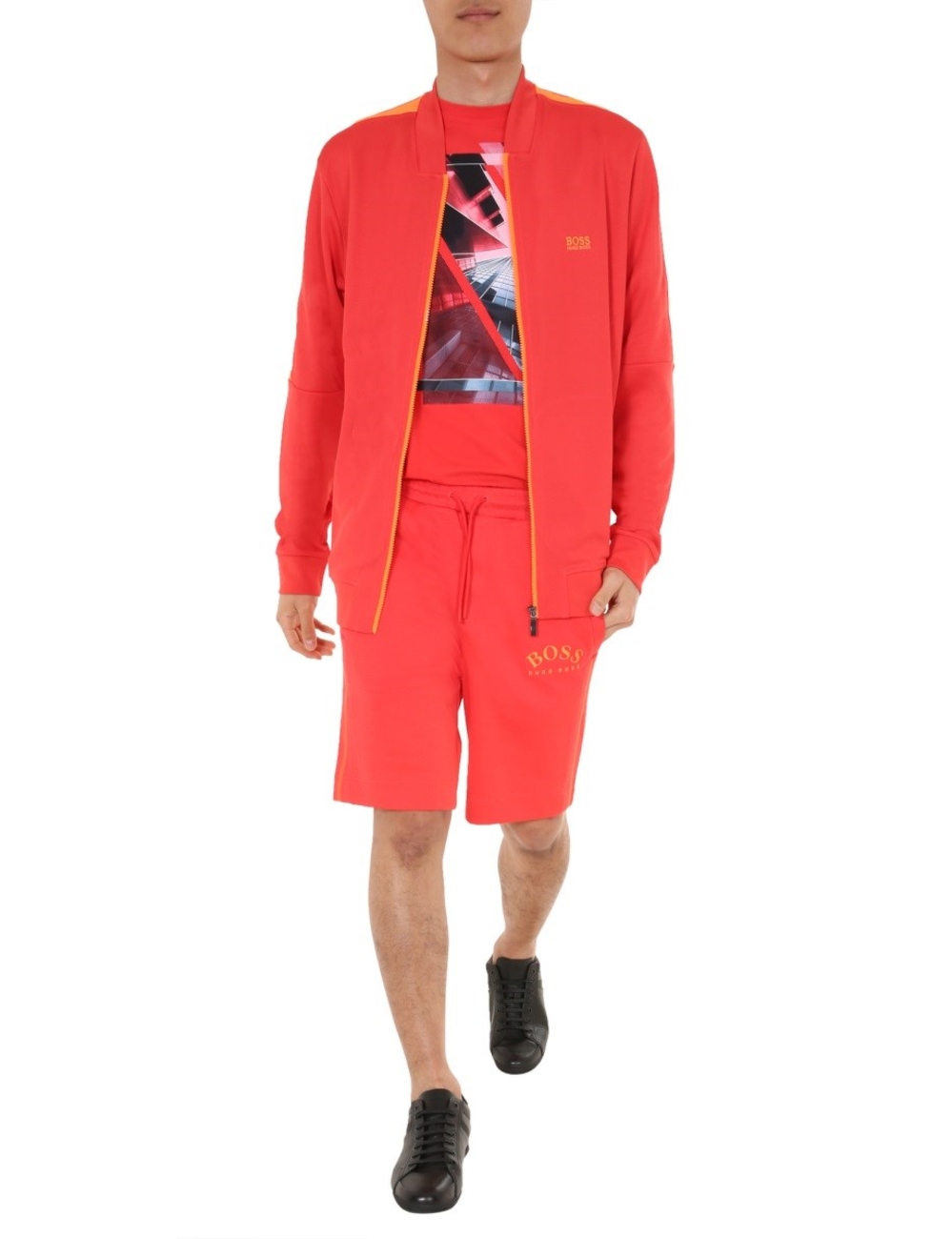 季節：SS20 品牌：BOSS 材質：68％回收聚酯纖維，32％棉 產地：葡萄牙 紅色
