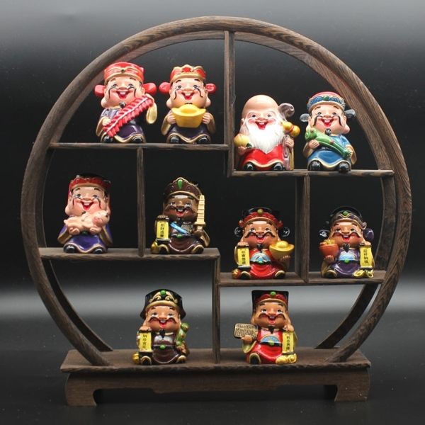 招財擺件 招財財神爺擺件辦公室店鋪開業禮品家居客廳酒櫃小裝飾工藝品擺設T