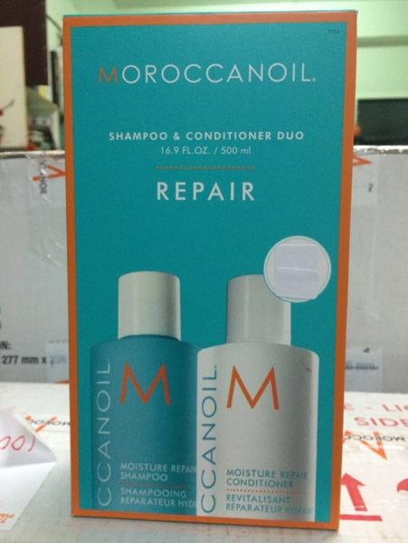 摩洛哥優油 Moroccanoil 保濕修復 洗髮精+潤髮乳 500ml 組合包 附壓頭