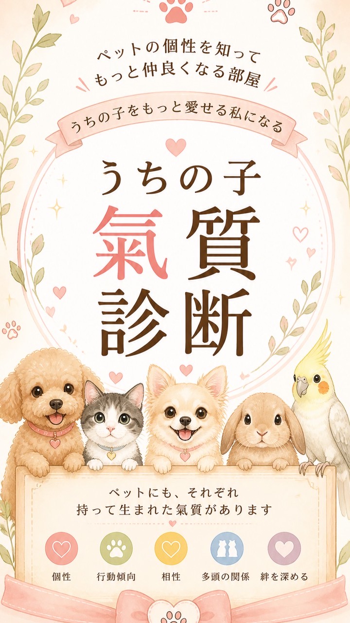 うちの子氣質診断｜ペットの個性を知ってもっと仲良くなる部屋