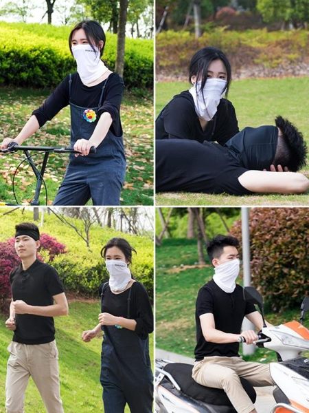 洛克兄弟騎行面罩防曬全臉冰絲魔術頭巾頭套夏圍脖男女自行車裝備