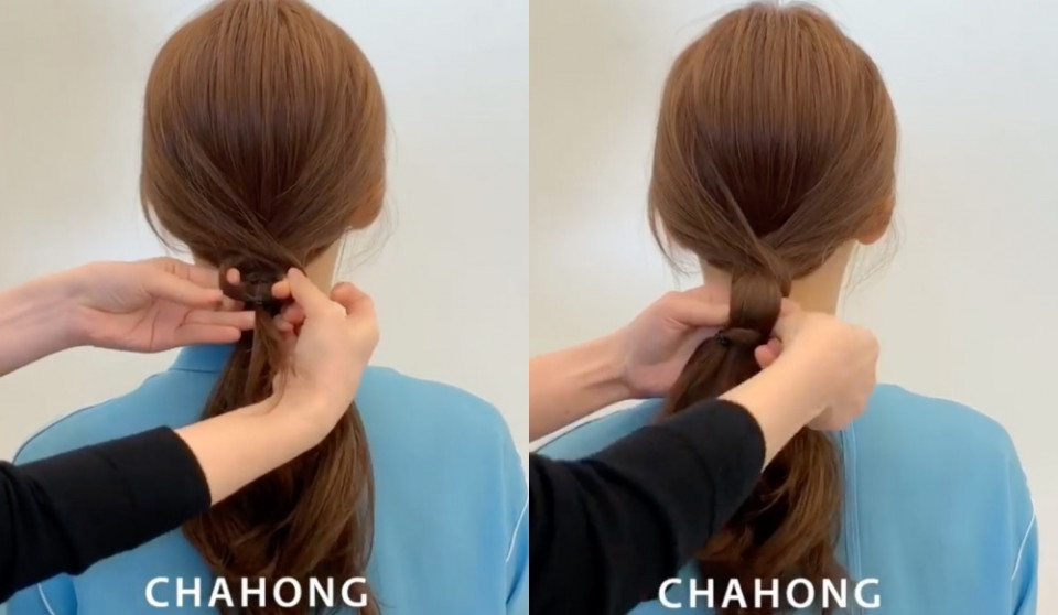 韓系馬尾綁法教學