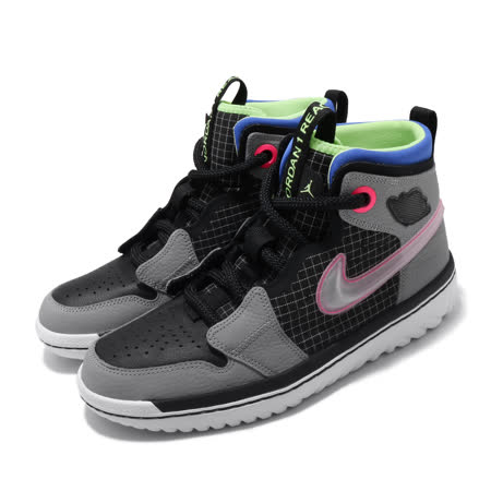 品牌: NIKE型號: AR5321-002品名: Air Jordan 1 High React特點: 喬丹 React中底 舒適 避震 穿搭 灰 黑