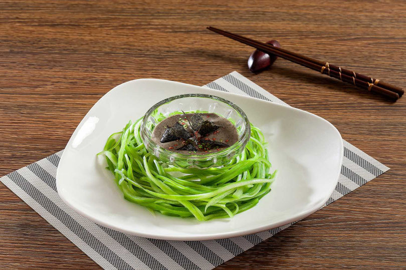 胡麻絲瓜細麵。（圖／富味鄉提供）