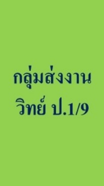 กลุ่มส่งงาน  วิทย์  ป.1/9