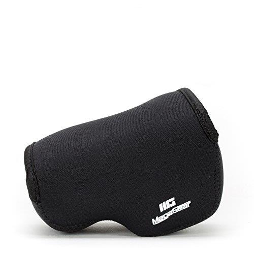 【美國代購】MegaGear 超輕型橡膠相機外殼 for Sony阿爾法保護蓋 -帶鎖 (黑色)