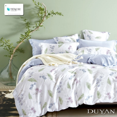 DUYAN竹漾-100%頂級萊塞爾天絲-雙人加大兩用被床包四件組-微醺香榭