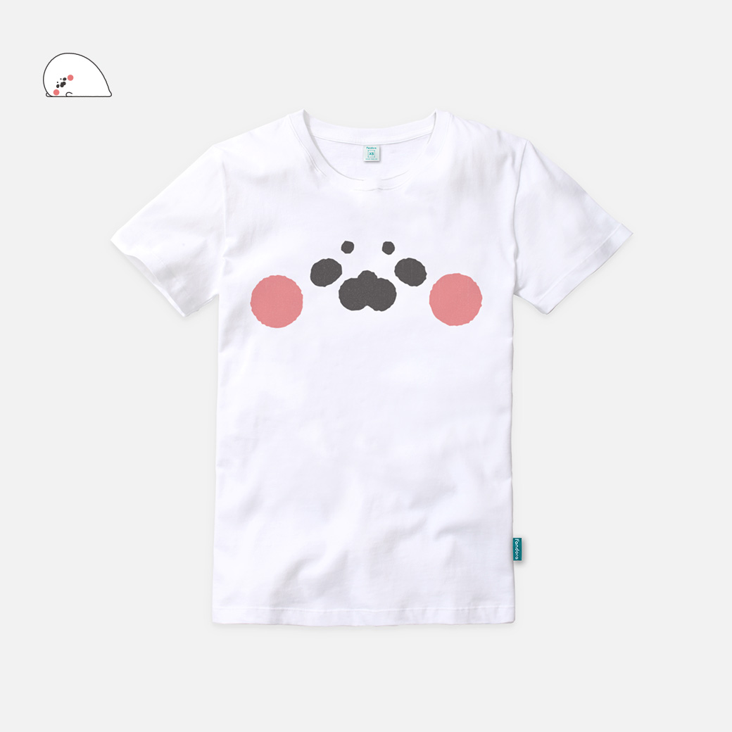 無所事事小海豹棉花白T恤