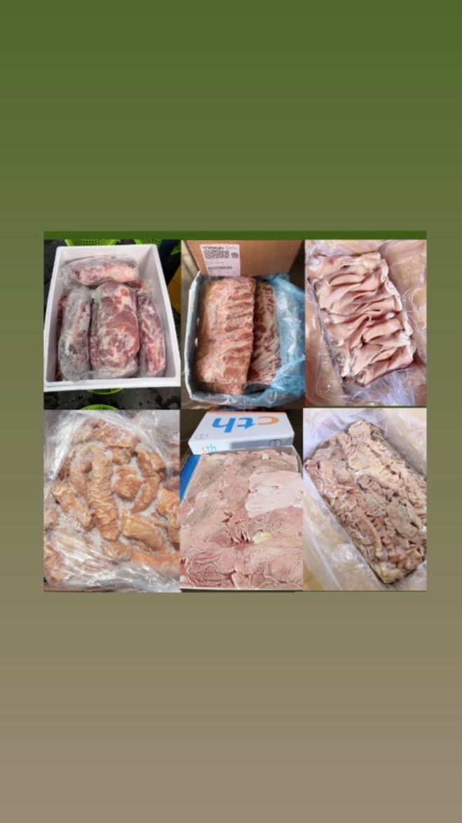 🐷ชิ้นส่วนหมูส่งลังโฟม🐷