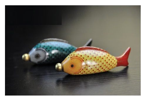 (一對)長物居 粉彩描金鼻煙壺之《雙魚座》