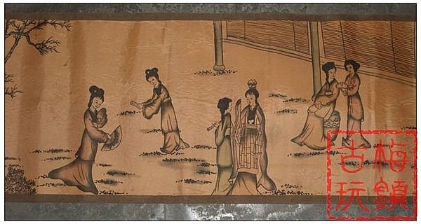 古字畫國畫 書法 長卷古畫 長卷絹畫紅樓夢1