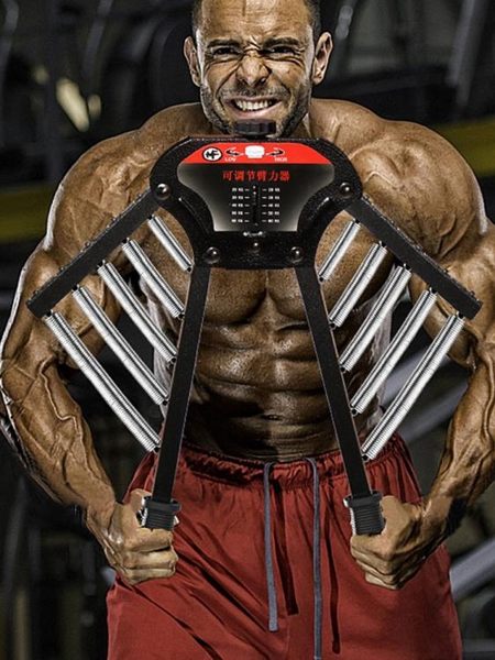 臂力器男可調節擴胸練胸肌訓練健身器材家用握力棒臂力棒男可調節