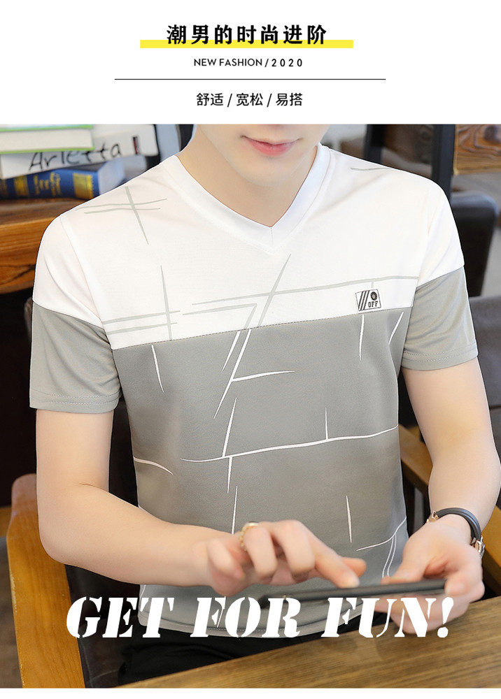 短袖t恤男 男士短袖t恤2020新款潮牌男裝半截袖潮流夏季體?夏裝修身上衣服快速出貨