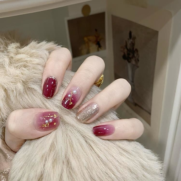 淳貴人指甲貼片網紅爆款顯白美甲成品 新娘可拆卸光療甲片穿戴甲 可然精品