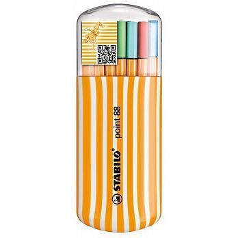 【5盒量販】STABILO 德國天鵝牌 point 88 系列 簽字筆 20色蛋型盒裝典藏組 一盒20支入(型號:8820-02)