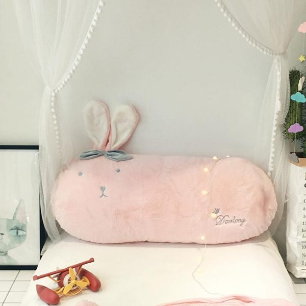 床頭靠枕公主風床上用品 沙發靠背小抱枕1.2m長絨可愛靠墊含芯 ATF 極有家