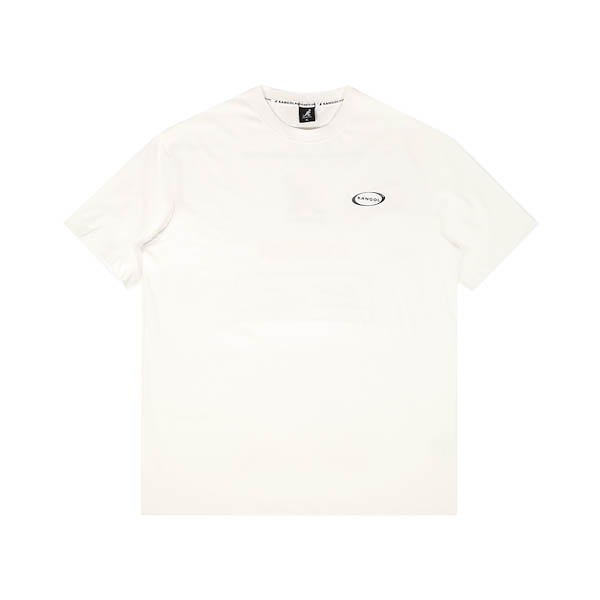 KANGOL 男女 短袖上衣 中性寬版落肩印花T 白 -6325102701