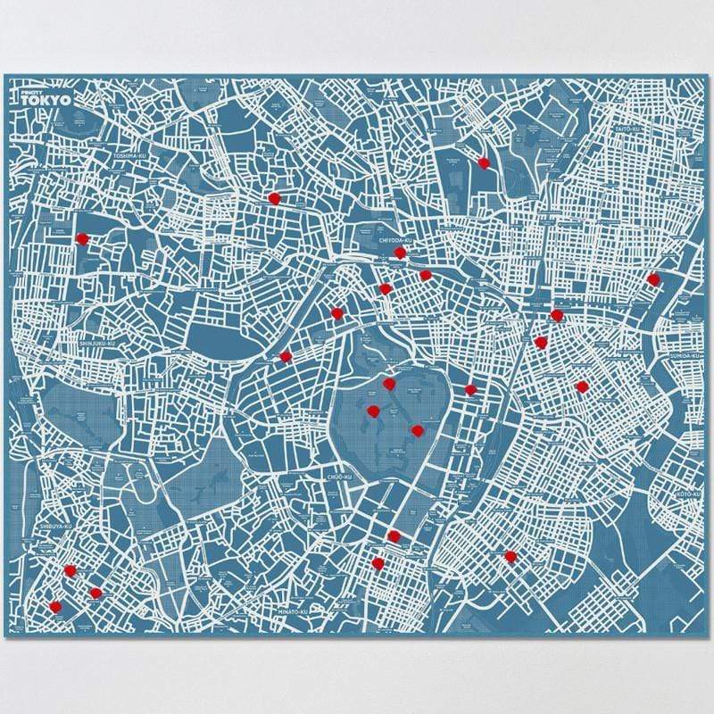拼城市地圖 - 東京 (藍色)