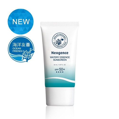 海洋友善防曬推薦7：Neogence 全新海洋友善防曬 水感全效防曬乳 SPF50+，NT.650