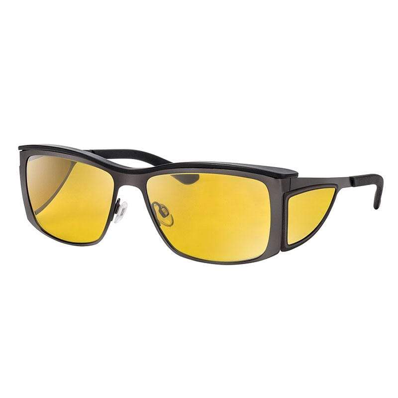 wellnessPROTECT Sport 德國製高防護包覆式濾藍光眼鏡 金屬框 65%黃色 金屬小框 巧克力棕 (56□17-135)