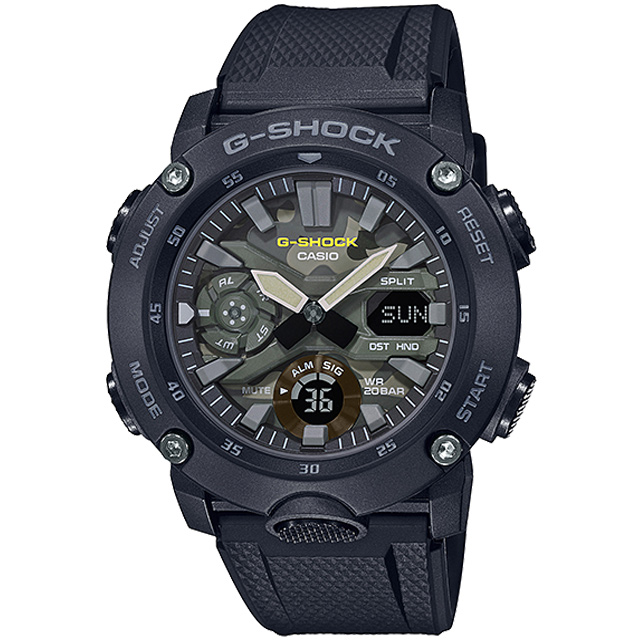 世界時間(31個時區、本地時間/世界時間切換)倒數計時/碼錶/鬧鈴全自動日曆(至2099年)型號：GA-2000SU-1A