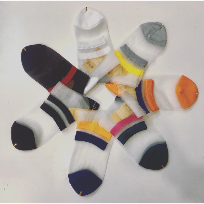 【靴下屋Tabio】薄紗透膚運動風短襪/日本職人手做