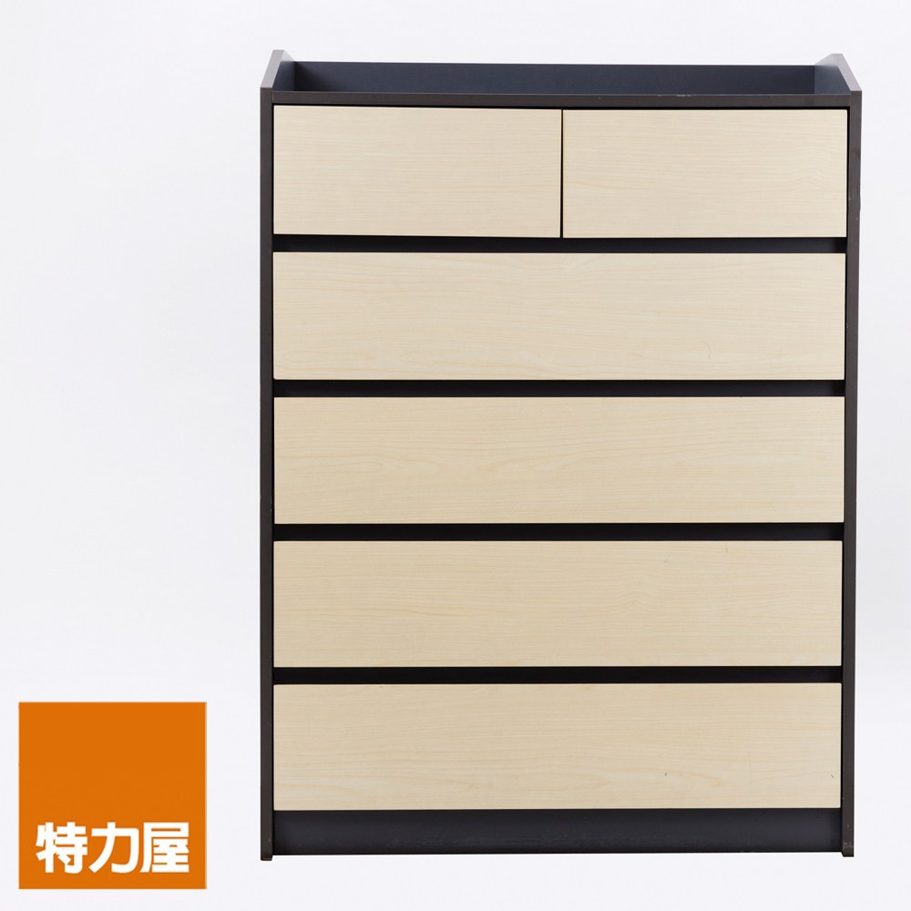 【商品特色】特力屋自有品牌產品特力集團產品研發 (Product Design, PD) 獨家設計款簡雅風格，質感呈現採用E1等級板材，使用更安心2小格+4大格抽屜收納空間足，抽拉使用方便規格尺寸- 