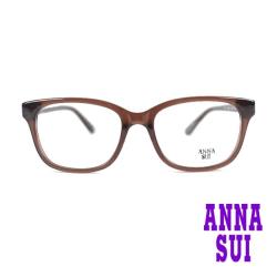 【ANNA SUI 安娜蘇】日系細版鏡腳薔薇造型光學眼鏡-亮粉咖(AS576-189)