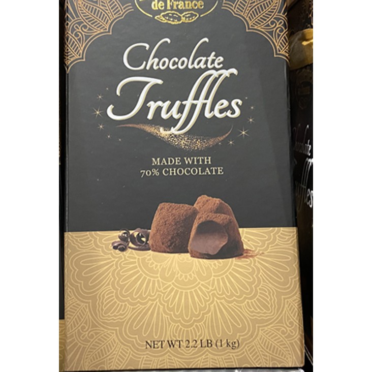 [COSCO代購] C1073334 TRUFFETTES DE FRANCE CHOCO TRUFFLES TALL BOX 1KG 代可可脂松露巧克力PS.圖片僅供參考,商品以實物為准!70% 巧